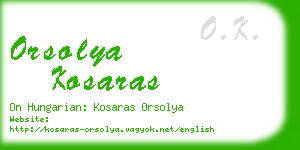 orsolya kosaras business card